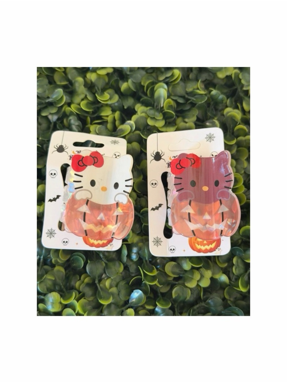 🎃2pc Hello Kitty Halloween Pumpkin Hair Clip - Pink🎃